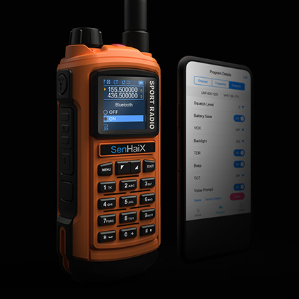 Émetteur récepteur portable SENHAIX 8800 UHF/VHF 5w Orange + câble