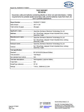 TEST REPORT IEC 62133